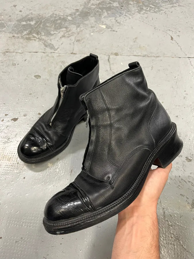 Jean Paul Gaultier Black Leather Zip Boots QiELXoq 0