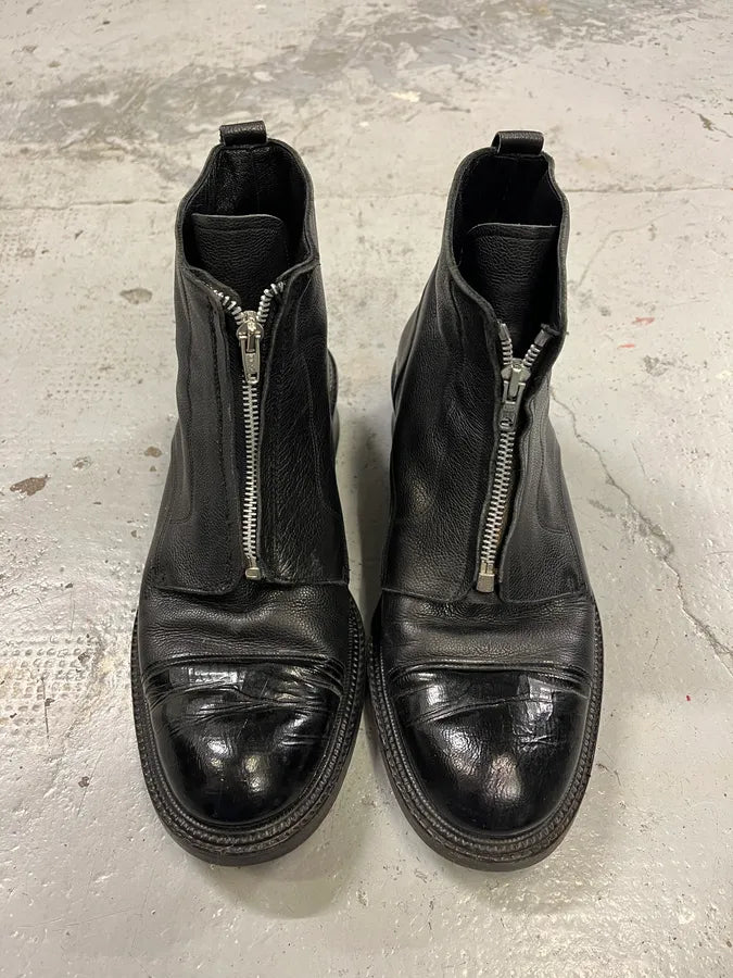 Jean Paul Gaultier Black Leather Zip Boots QiELXoq 1