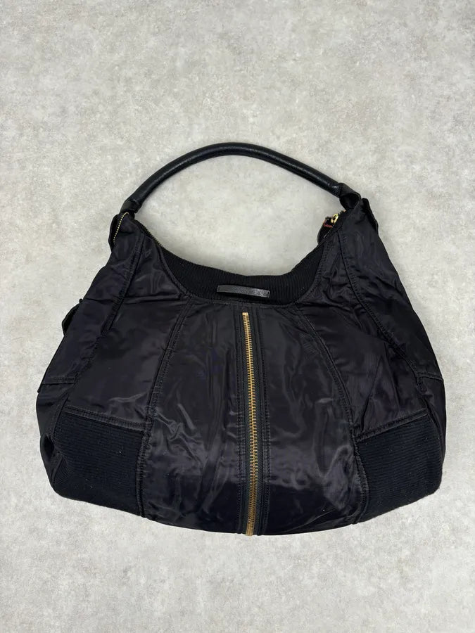 2000s Jean Paul Gaultier Black Nylon Multi-Pocket Hobo Bag ZZojyMU 6