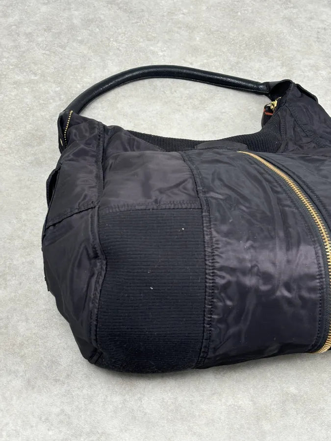 2000s Jean Paul Gaultier Black Nylon Multi-Pocket Hobo Bag ZZojyMU 7