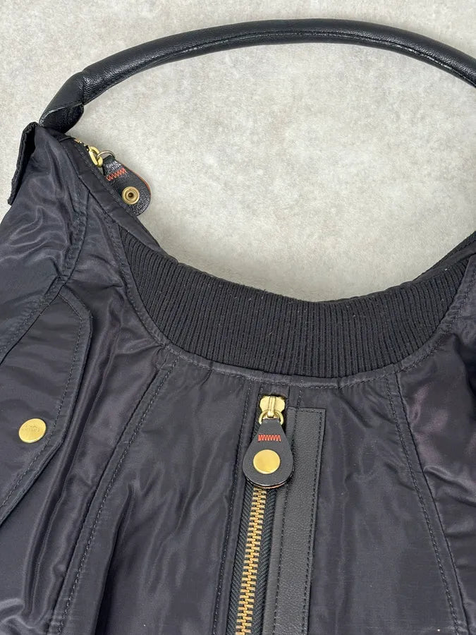 2000s Jean Paul Gaultier Black Nylon Multi-Pocket Hobo Bag ZZojyMU 3