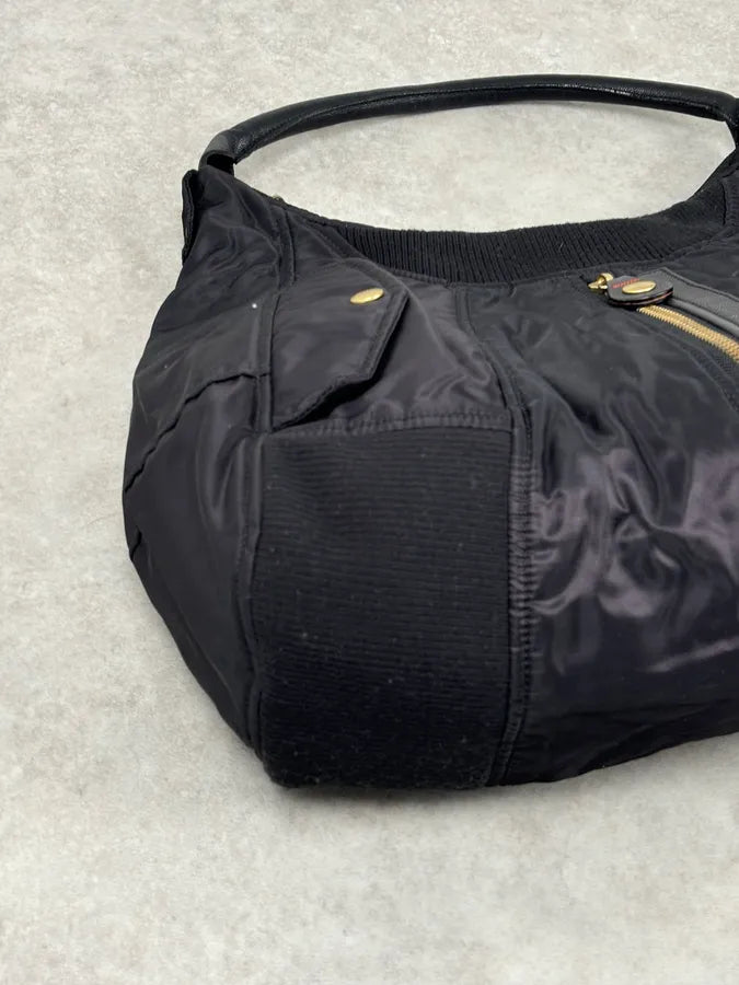 2000s Jean Paul Gaultier Black Nylon Multi-Pocket Hobo Bag ZZojyMU 4