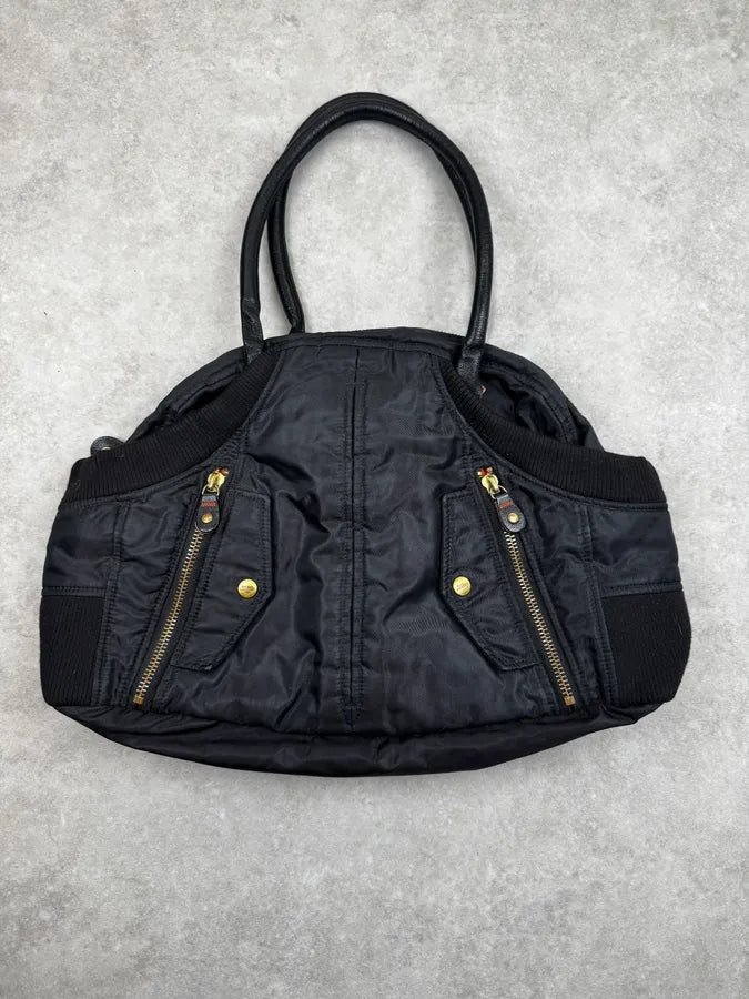 Jean Paul Gaultier Black Nylon Multi-Pocket Handle Bag WZhBFPP 1