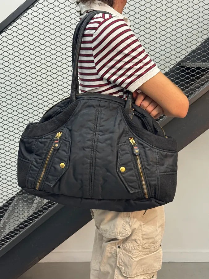 Jean Paul Gaultier Black Nylon Multi-Pocket Handle Bag WZhBFPP 0