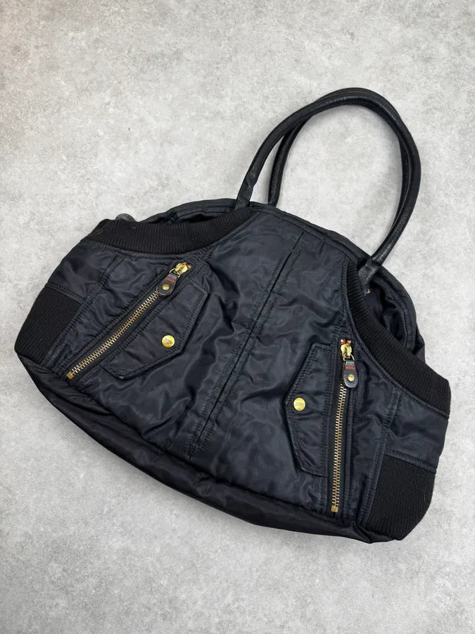 Jean Paul Gaultier Black Nylon Multi-Pocket Handle Bag WZhBFPP 4