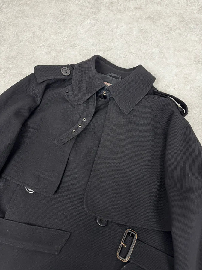 2000s Jean Paul Gaultier Black Signature Trench Coat MhArkHe 4