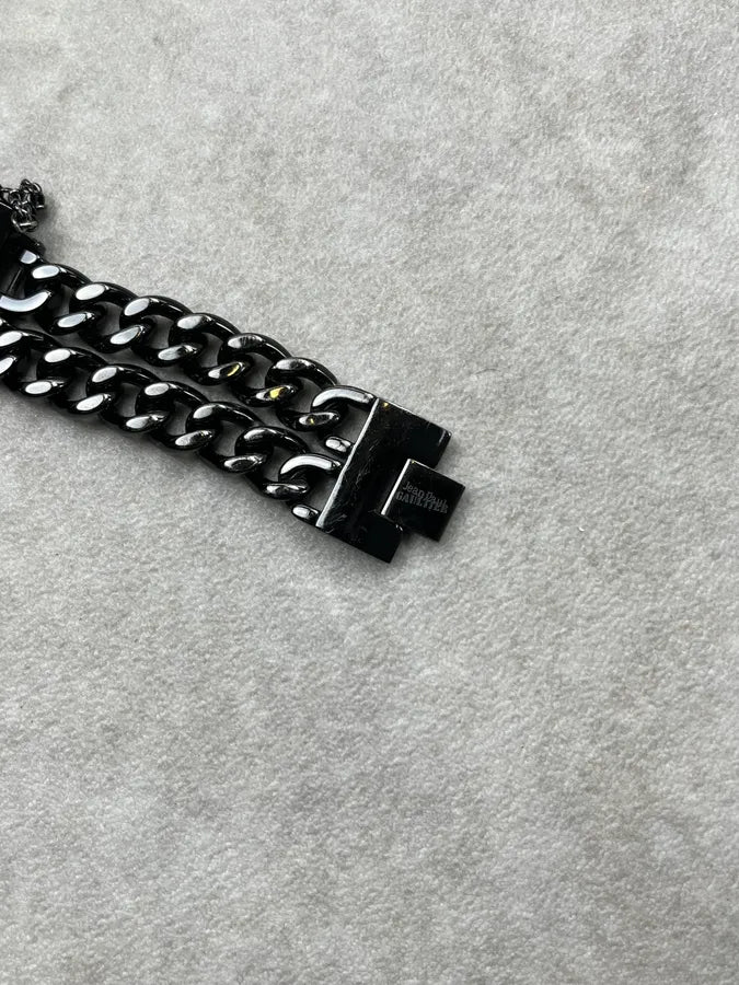 Jean Paul Gaultier Black Stainless Steel Chain Link Watch HOevgNI 8
