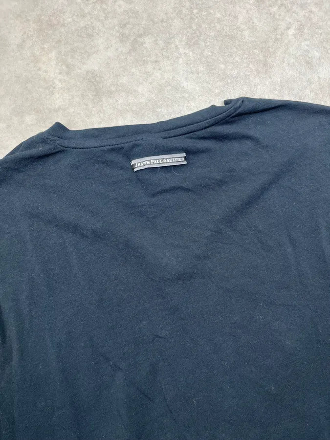 Jean Paul Gaultier Black V-Neck Royal T-Shirt nVHEziU 5