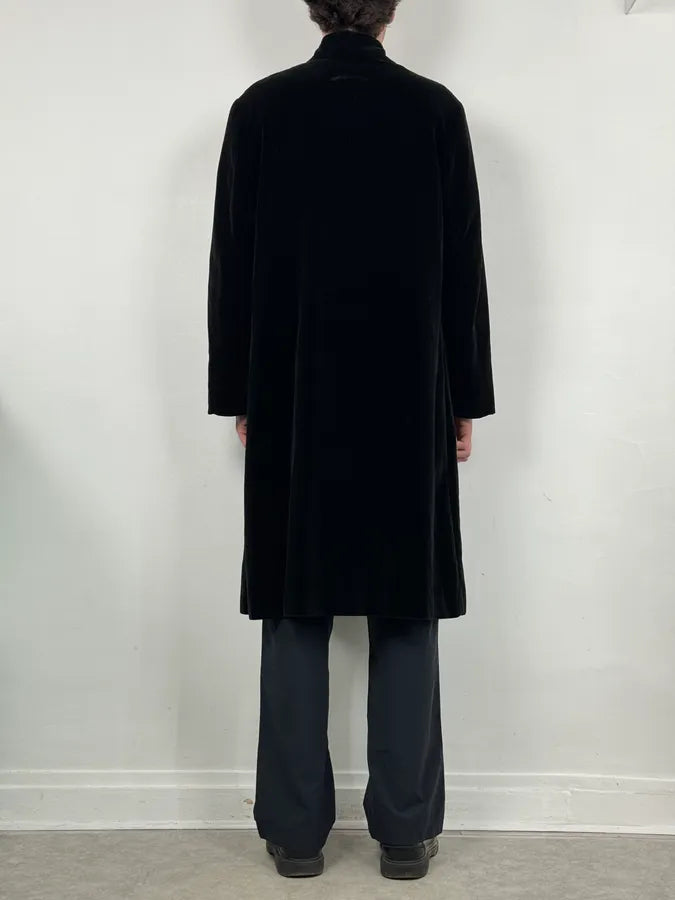 AW2011 Jean Paul Gaultier Black Velvet Double-Breasted Coat ALaSwPe 2