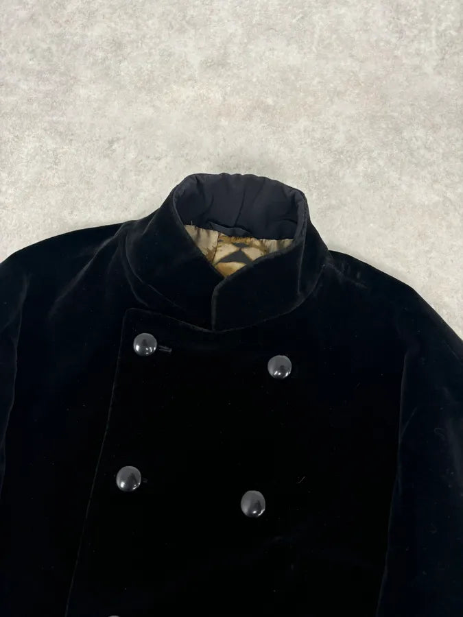 AW2011 Jean Paul Gaultier Black Velvet Double-Breasted Coat ALaSwPe 3