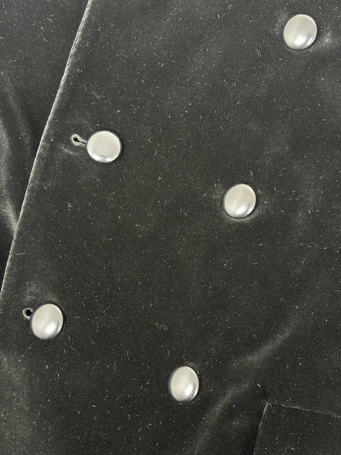 AW2011 Jean Paul Gaultier Black Velvet Double-Breasted Coat ALaSwPe 8