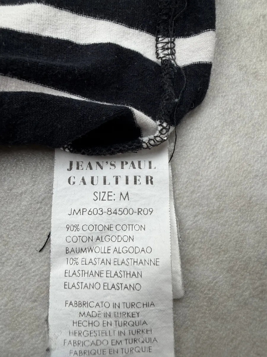 2000s Jean Paul Gaultier Black & White Studded Striped Longsleeve BUQHXlC 8