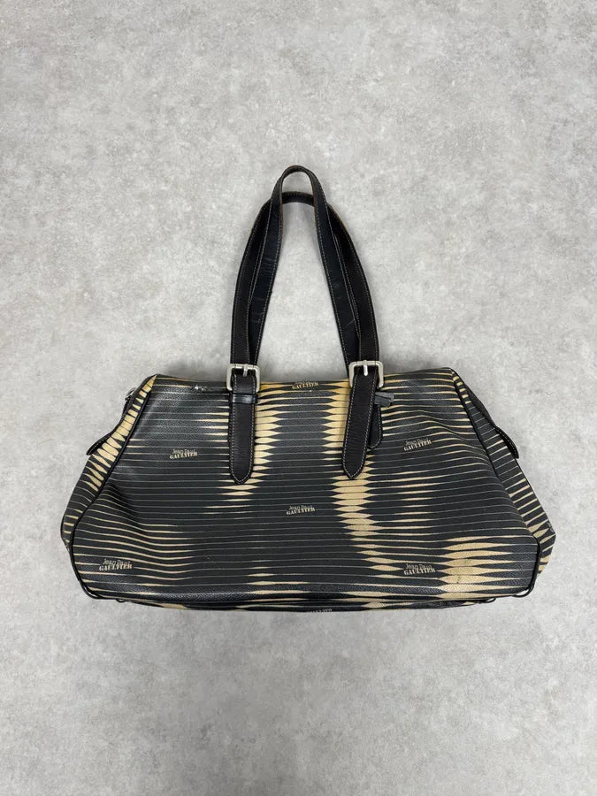 Jean Paul Gaultier Black Yellowished Leather Handle Bag rGyIsue 3
