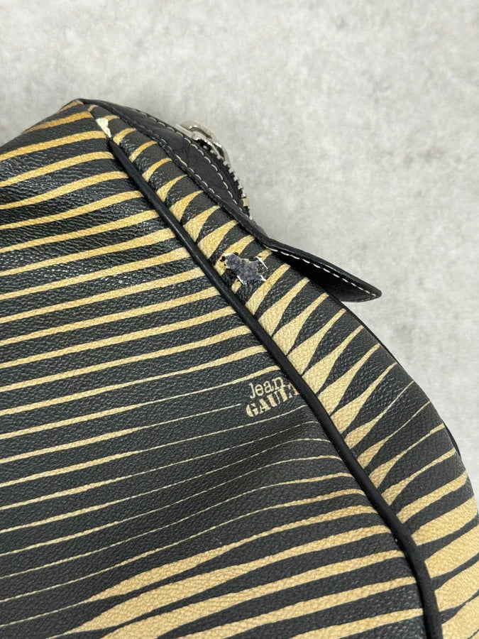 Jean Paul Gaultier Black Yellowished Leather Handle Bag rGyIsue 4