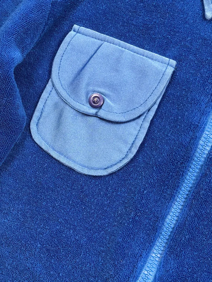 1990s Jean Paul Gaultier Blue Longsleeves Zip-up Polo Shirt YyMyIkX 7