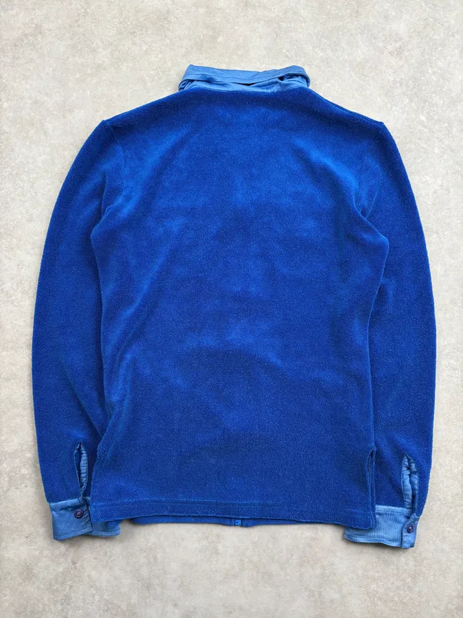 1990s Jean Paul Gaultier Blue Longsleeves Zip-up Polo Shirt YyMyIkX 4
