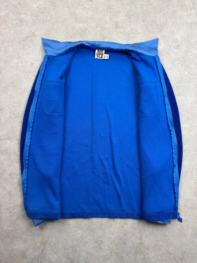 1990s Jean Paul Gaultier Blue Longsleeves Zip-up Polo Shirt YyMyIkX 6