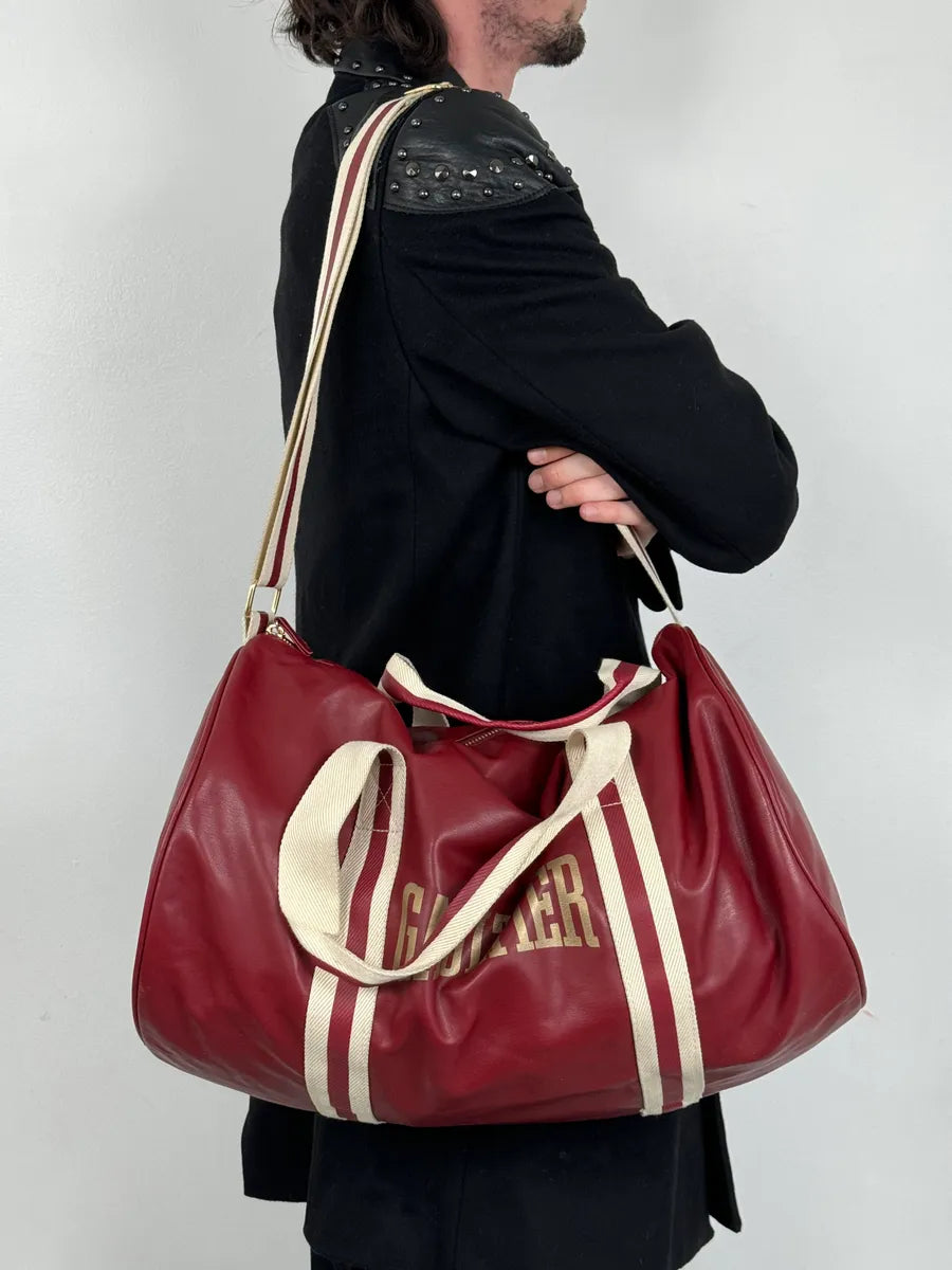Jean Paul Gaultier Bordeaux Red Boxing Sport Bag uWcMIoy 2