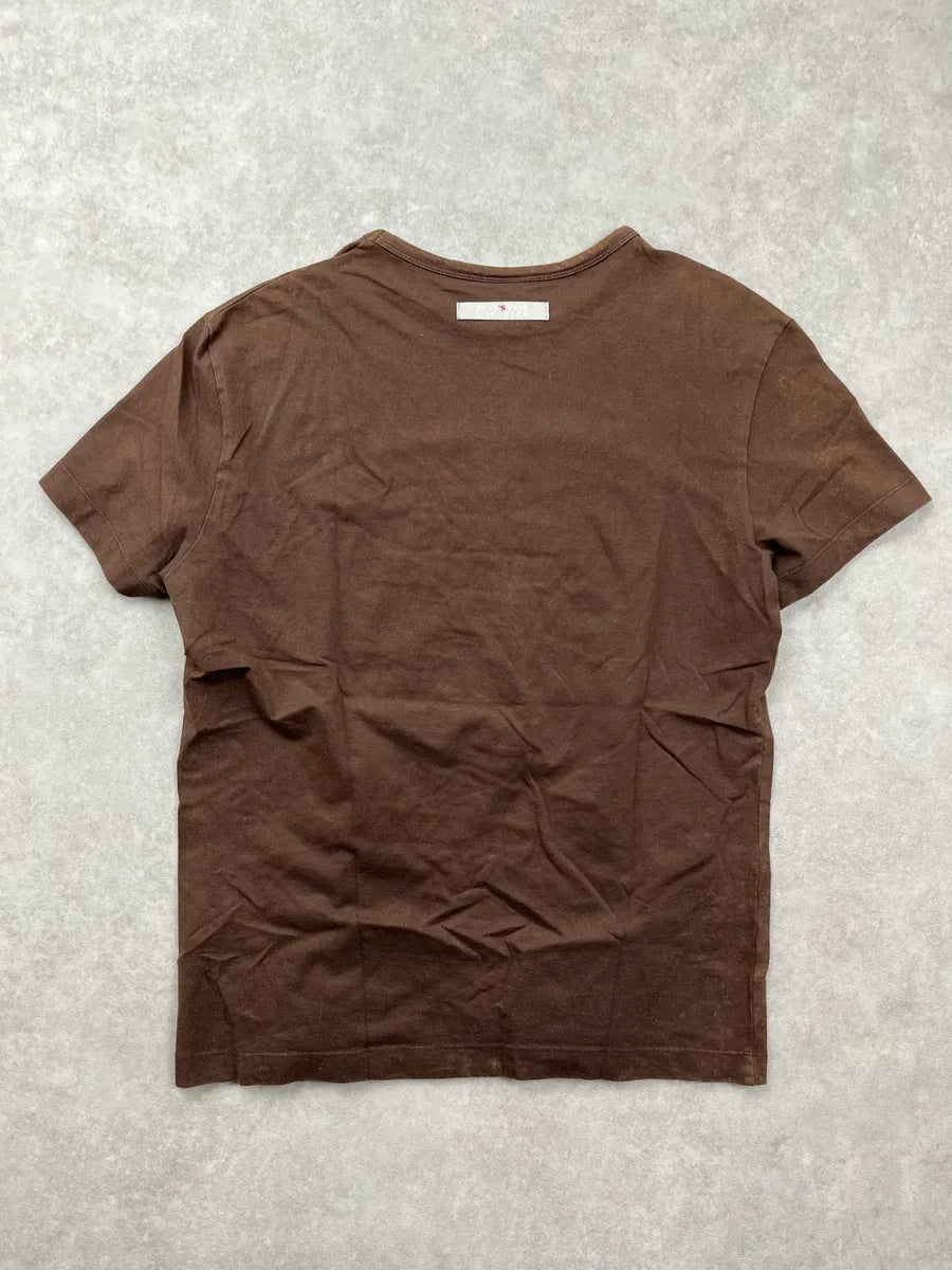 1990s Jean Paul Gaultier Brown Graphic Logo T-Shirt ZzDAANk 3