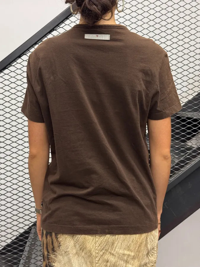1990s Jean Paul Gaultier Brown Graphic Logo T-Shirt ZzDAANk 2