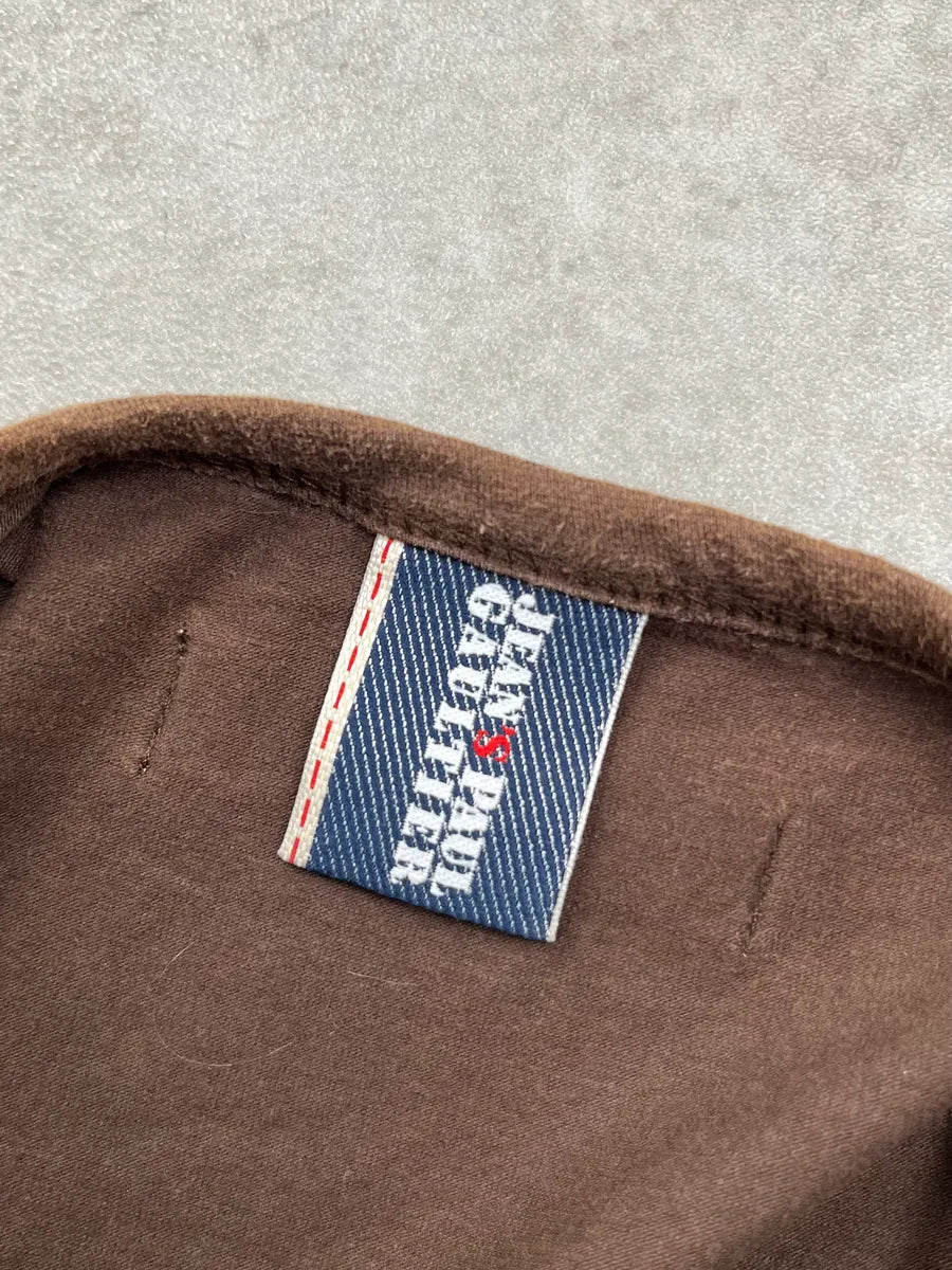1990s Jean Paul Gaultier Brown Graphic Logo T-Shirt ZzDAANk 8