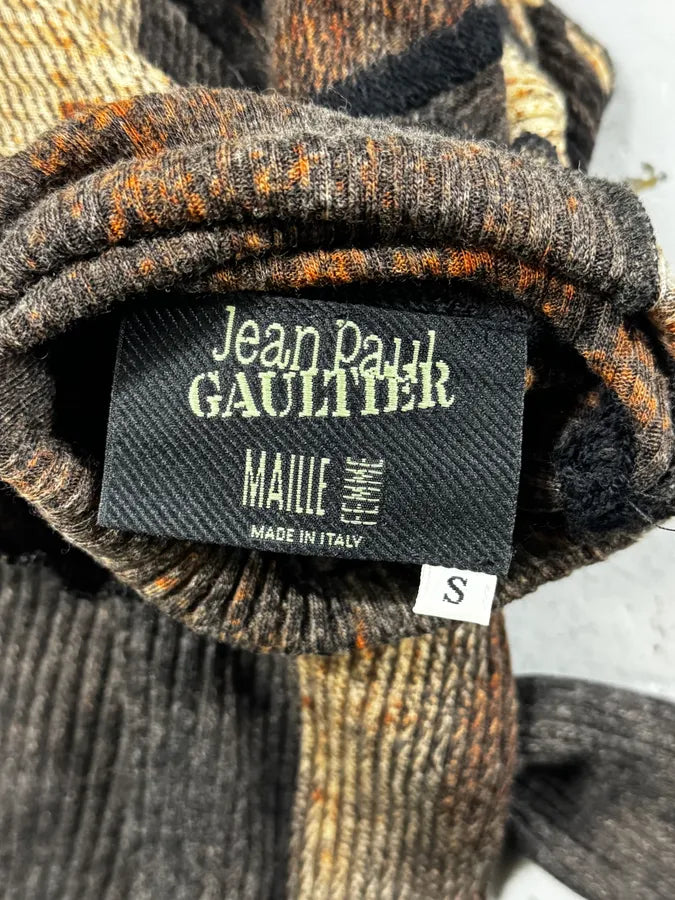 AW2003 Jean Paul Gaultier Brown Clock Longsleeve Top XhMXYQY 12