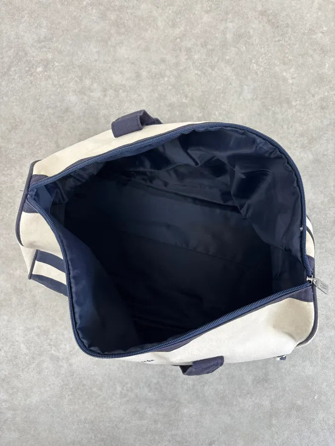 Jean Paul Gaultier White & Navy Canvas Striped Handle Bag QJGLTQk 8