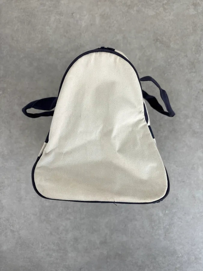 Jean Paul Gaultier White & Navy Canvas Striped Handle Bag QJGLTQk 4