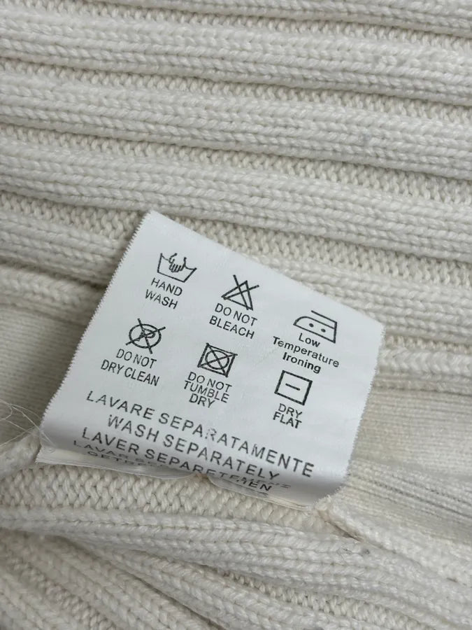 2000s Jean Paul Gaultier Cream Cotton Ribbed Zip-up Sweater FPaviFI 11