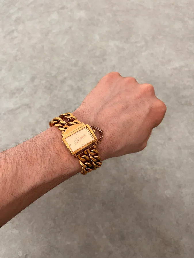 Jean Paul Gaultier Gold Chain Bracelet Watch FAgZymn 1