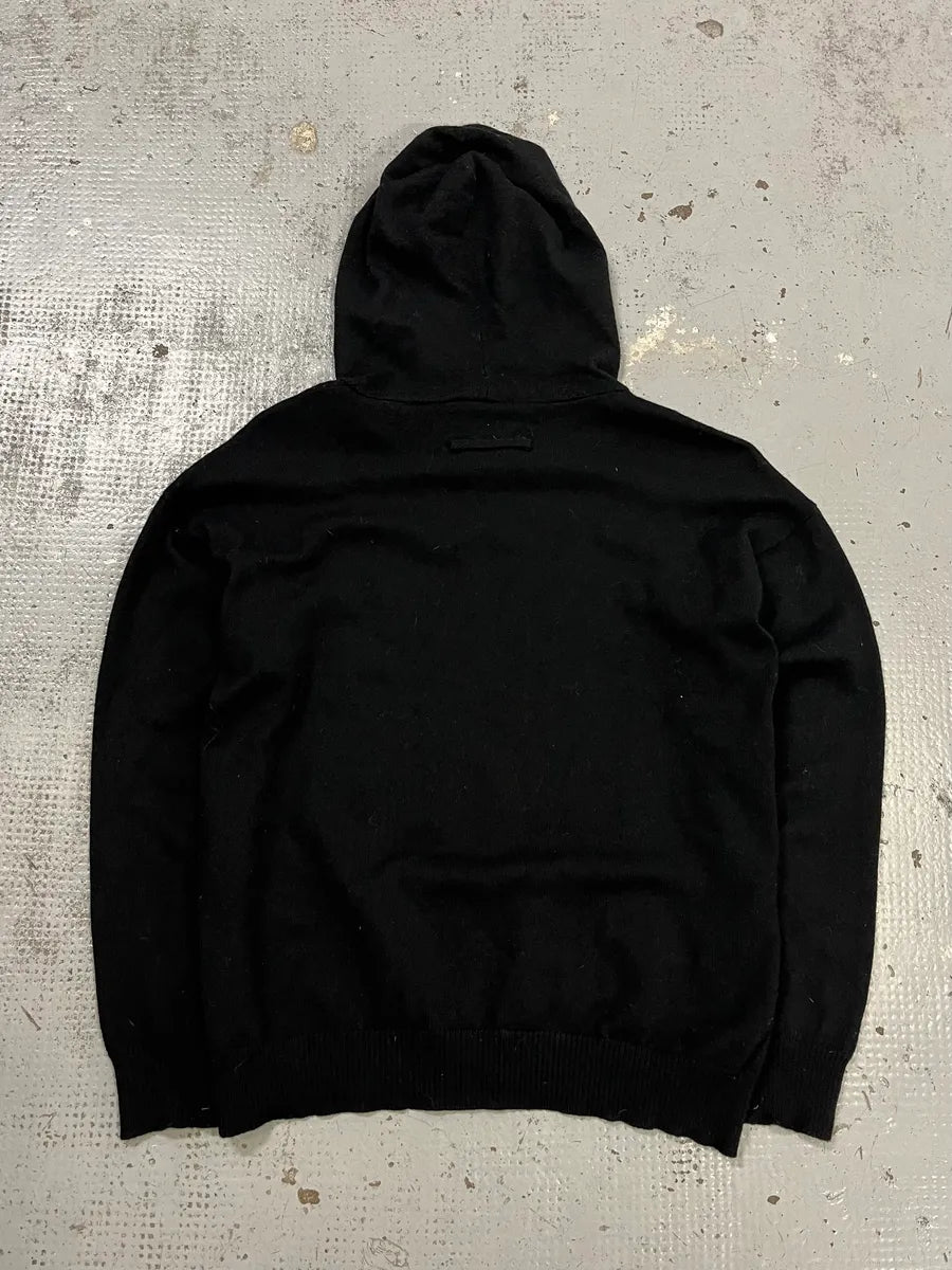 Jean Paul Gaultier Japanese Motif Black Wool Hoodie XWtzbVG 6