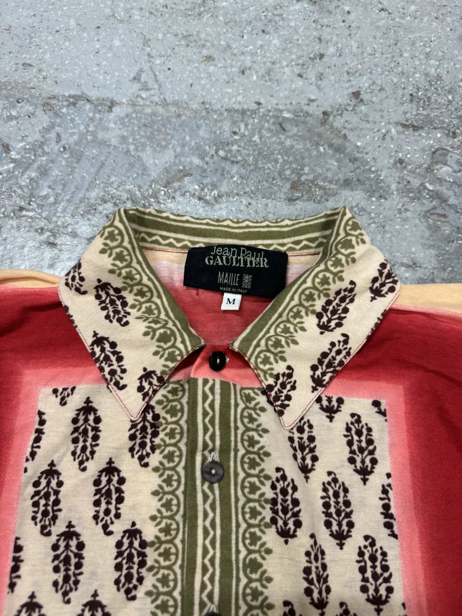 Jean Paul Gaultier Maille Red Mozaic Summer Short Sleeves Shirt XDnpMVz 4