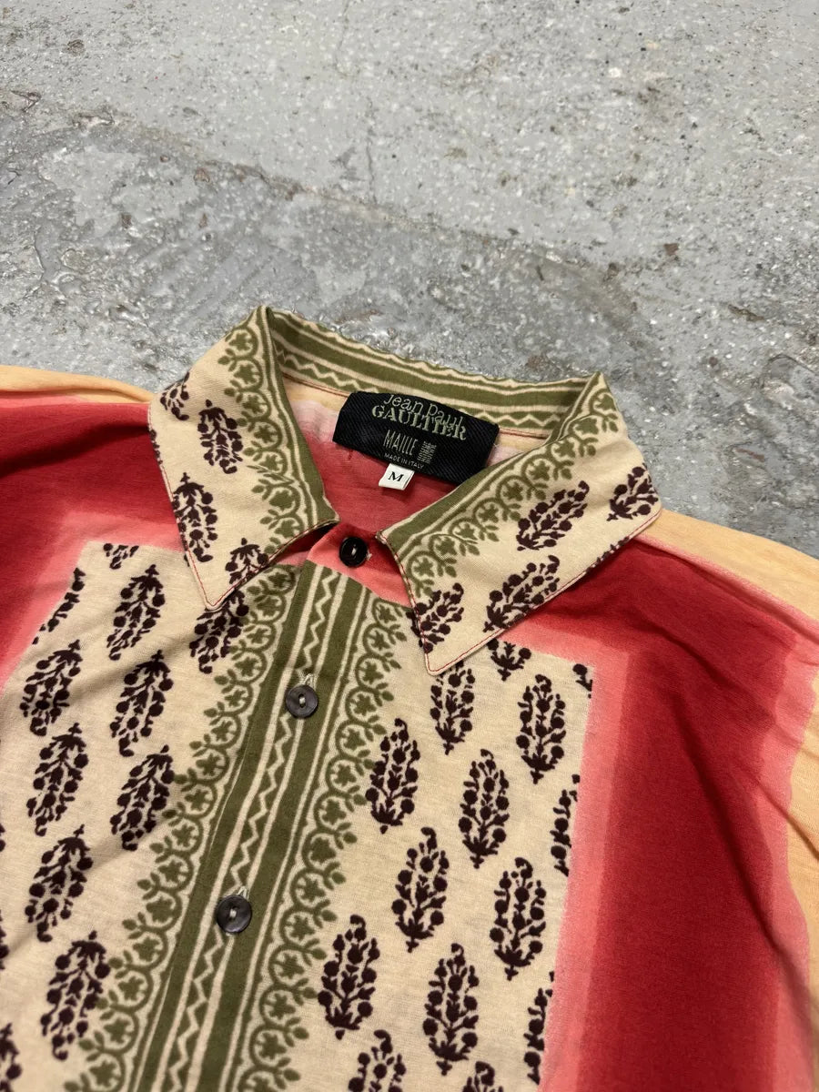 Jean Paul Gaultier Maille Red Mozaic Summer Short Sleeves Shirt XDnpMVz 7