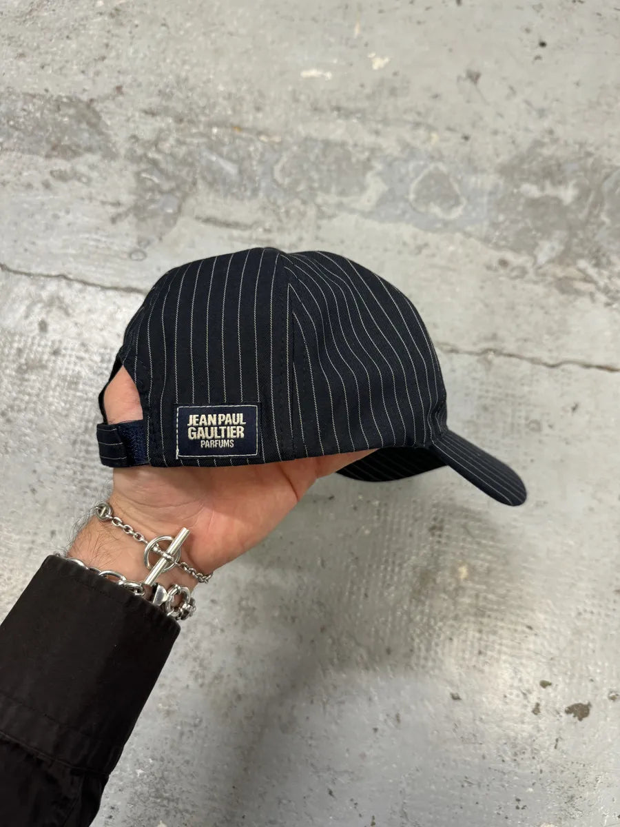 Jean Paul Gaultier Marine Navy Striped Cap JSTAvSf 3