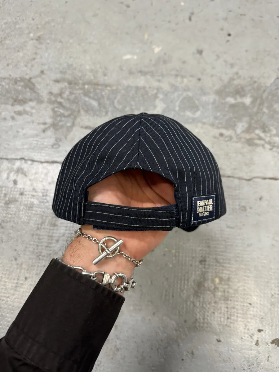 Jean Paul Gaultier Marine Navy Striped Cap JSTAvSf 8