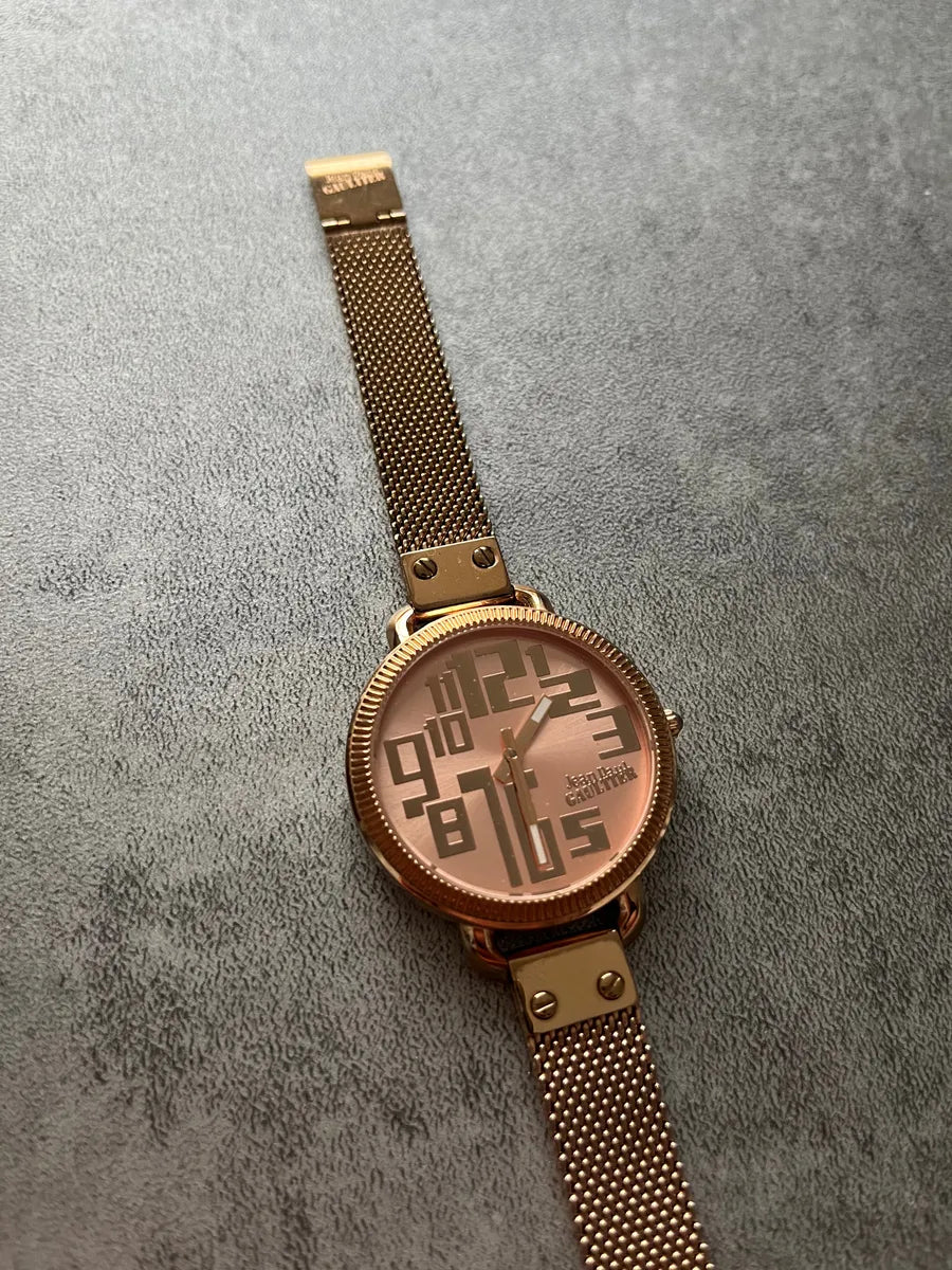 Jean Paul Gaultier Minimalistic Numerology Gold Watch ZpAYCxR 4