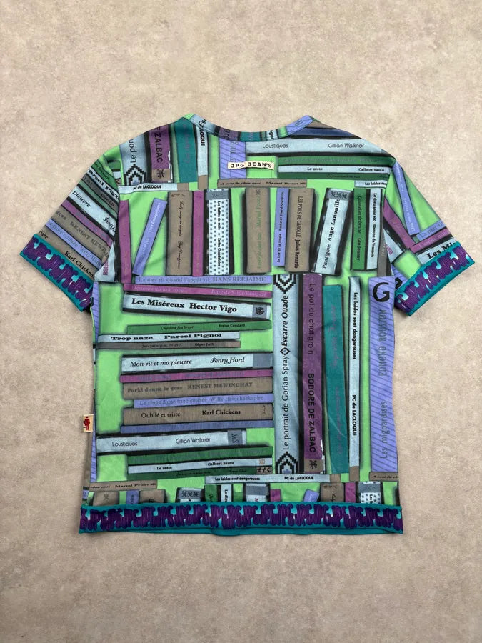 SS2009 Jean Paul Gaultier Multi Books Graphic T-Shirt dvywPHx 4