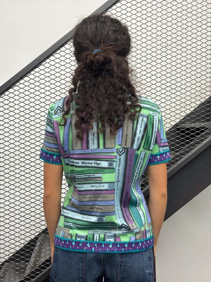 SS2009 Jean Paul Gaultier Multi Books Graphic T-Shirt dvywPHx 2