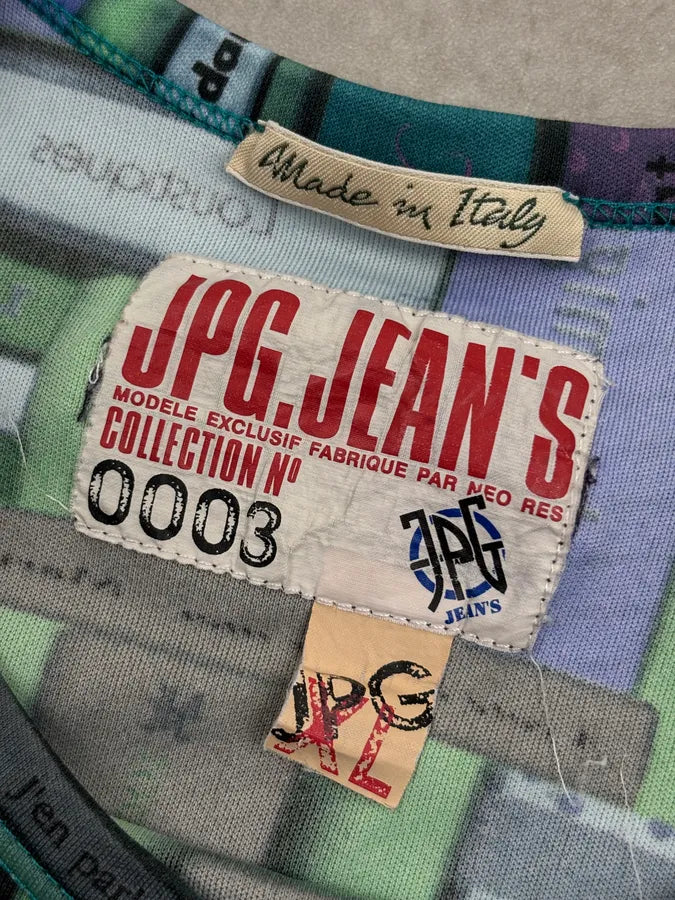 SS2009 Jean Paul Gaultier Multi Books Graphic T-Shirt dvywPHx 8