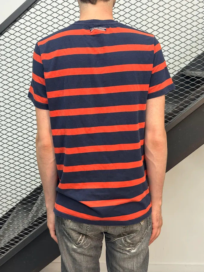 Jean Paul Gaultier Navy & Orange Striped Marinière T-Shirt QjsVvmn 3
