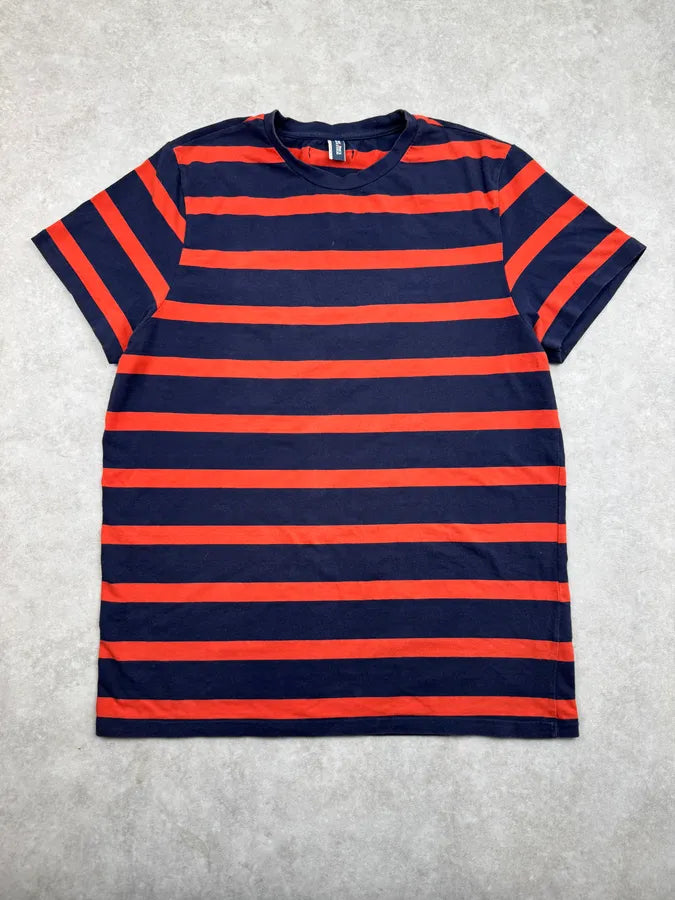Jean Paul Gaultier Navy & Orange Striped Marinière T-Shirt QjsVvmn 0