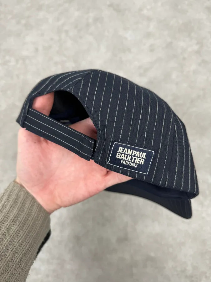 Jean Paul Gaultier Navy & White Striped Cap wrvdnBo 5