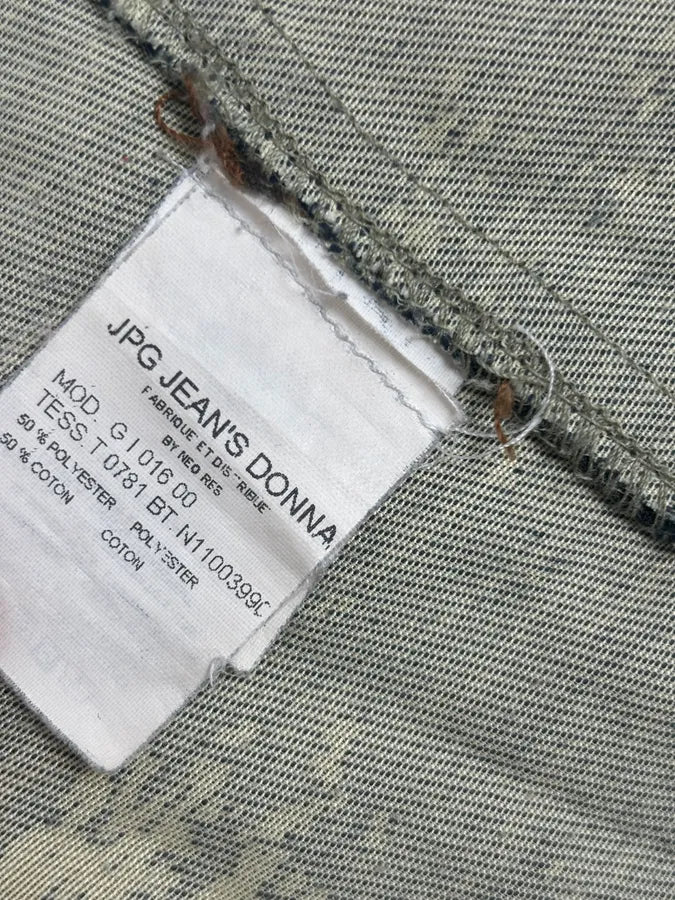Jean Paul Gaultier Navy Beige Denim Trompe-lœil Blazer Jacket KYutBJu 10