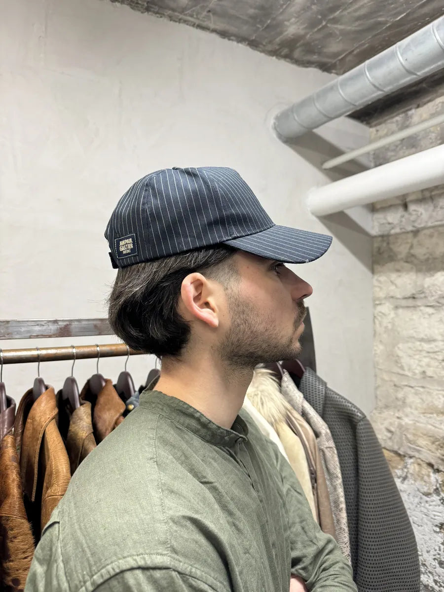 Jean Paul Gaultier Navy Stripped Marine Cap (OS) 4
