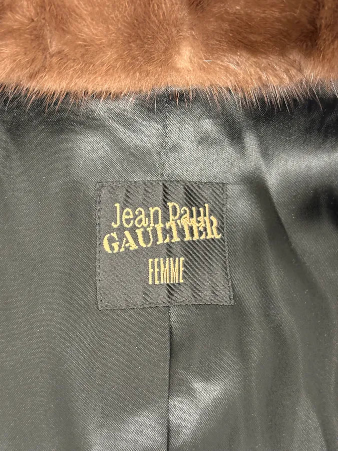 2000s Jean Paul Gaultier Navy Wool Leather Cuff Blazer jbmpPfo 10