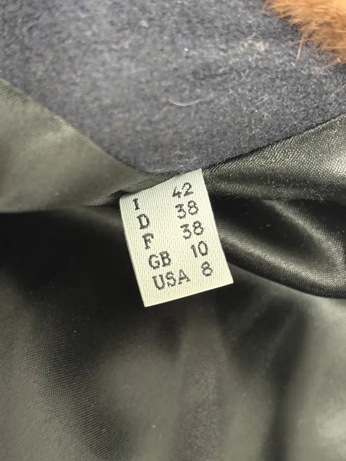 2000s Jean Paul Gaultier Navy Wool Leather Cuff Blazer jbmpPfo 11