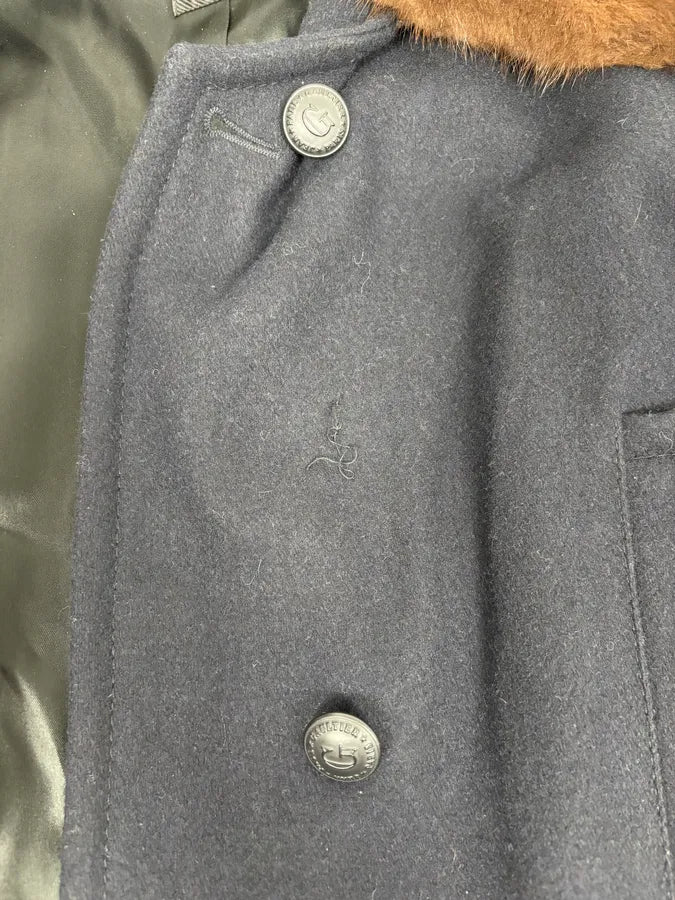 2000s Jean Paul Gaultier Navy Wool Leather Cuff Blazer jbmpPfo 9
