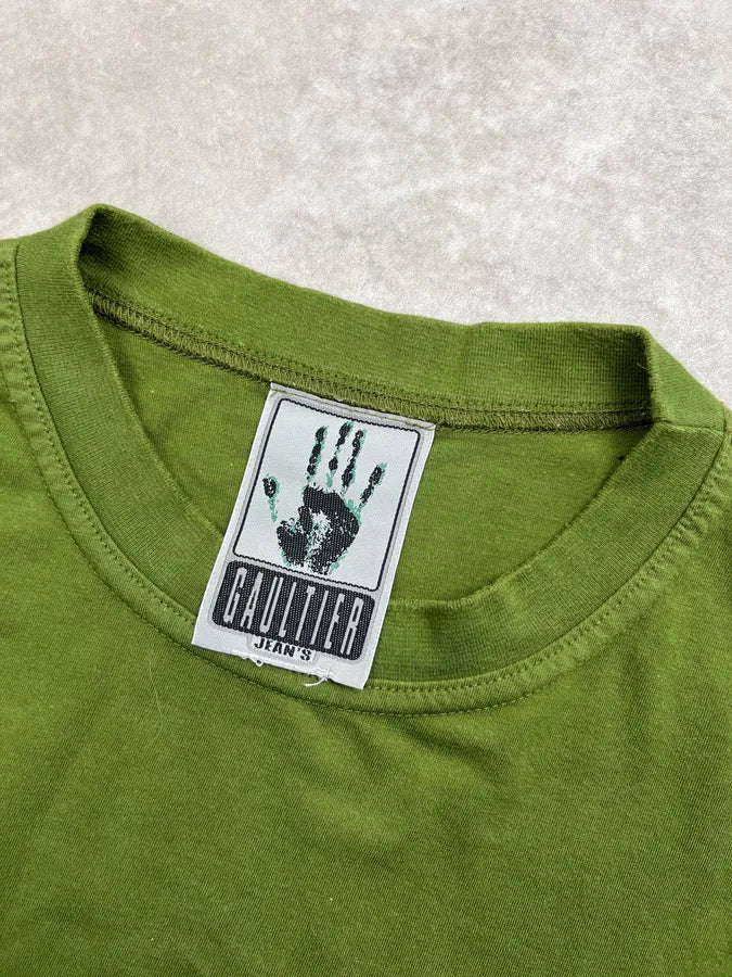 SS1994 Jean Paul Gaultier Green Lady Graphic T-Shirt zyZzxkC 7