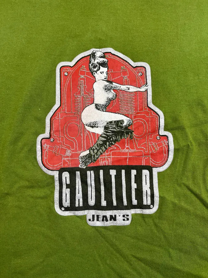 SS1994 Jean Paul Gaultier Green Lady Graphic T-Shirt zyZzxkC 6