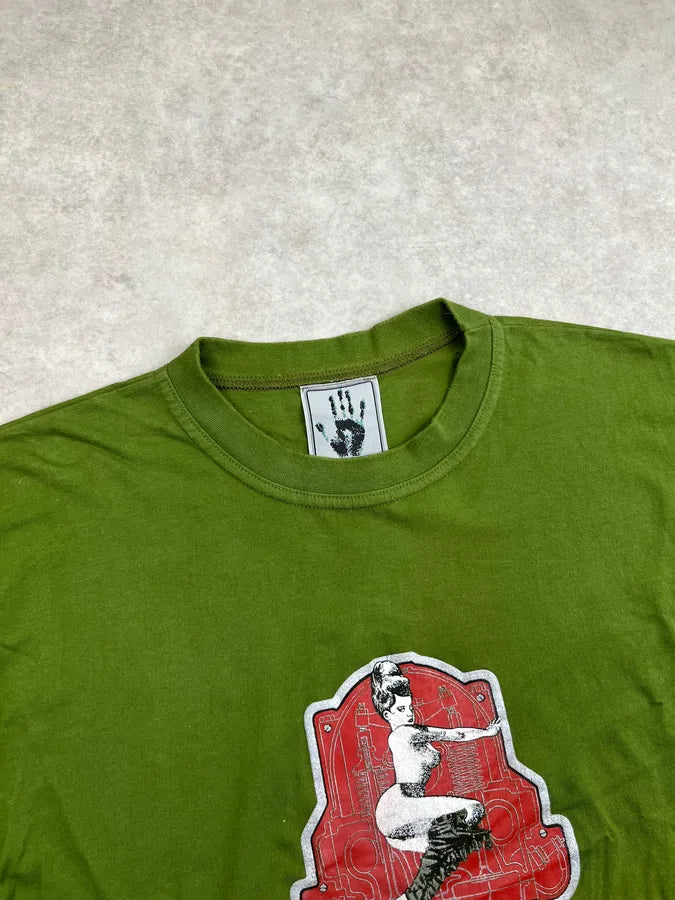 SS1994 Jean Paul Gaultier Green Lady Graphic T-Shirt zyZzxkC 4